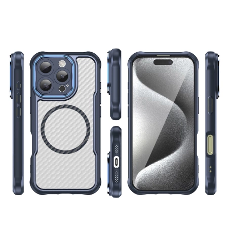 Leading Series MagSafe Silicone Case for iPhone 16 Pro - Blue