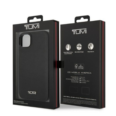 Tumi TUHMP14SRBAK iPhone 14 / 15 / 136,1" czarny/black hardcase Leather Balistic Pattern MagSafe
