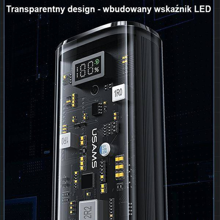Powerbank 9000mAh PD 20W QC3.0+PD USAMS Dual-Port Fast Charge 10KCD18901 (US-CD189) black