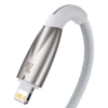 Kabel der Baseus Glimmer-Serie mit Schnellladefunktion USB-C - Lightning 480 Mb/s PD 20 W 1 m weiß