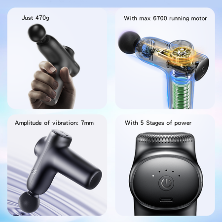 Yesido Pistolet do masażu / masażer MG01 Massage Gun czarny