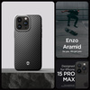 Spigen Enzo Aramid Mag Case with MagSafe for iPhone 15 Pro Max - Matte Black