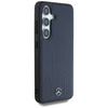 Case SAMSUNG GALAXY S25 Mercedes AMG Hardcase Leather Debossed Lines MagSafe navy blue