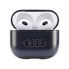 Original Handyhülle APPLE AIRPODS 3 Audi Leather Big Logo Cover (AU-AP3-GT/D3-BK) schwarz