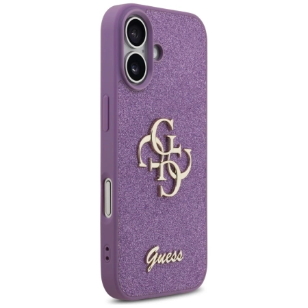 Etui Guess Fixed Glitter Big 4G na iPhone 17 - fioletowe