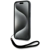 Karl Lagerfeld Saffiano Athleisure Stripes Cord iPhone 15 Pro Hülle - Rosa