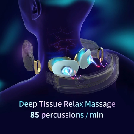 SKG K6E Nackenmassagegerät, Elektrostimulator mit Kompresse – Blau
