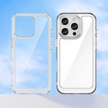 Outer Space Case mit Gelrahmen für iPhone 16 Pro Max – transparent