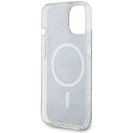 Etui Guess IML 4G MagSafe na iPhone 15 Plus - brązowe