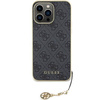 Guess 4G Charms Collection Hülle für iPhone 15 Pro Max – Grau