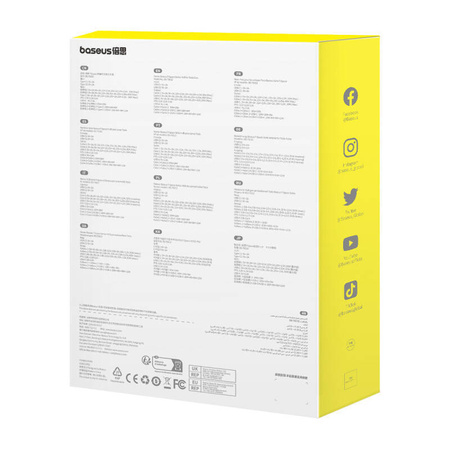 Hub z Kablem USB-C do USB-C dla Tesla Baseus  T-Space czarny