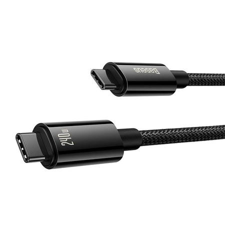 Cable USB C - USB C 480Mb/s 240W 1m Baseus Tungsten Gold CAWJ040101 - black