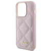 Guess Quilted Metal Logo case for iPhone 15 Pro - pink