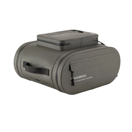 Rockbros waterproof bike pannier, for trunk, capacity 14l - gray