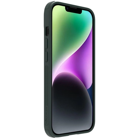 Nillkin Textured S Case für iPhone 14, gepanzerte Hülle mit Kameraabdeckung, grün