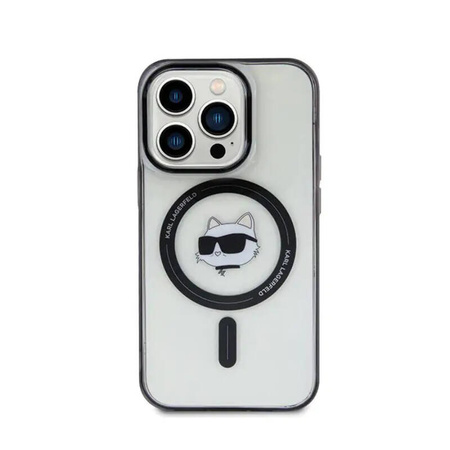 Karl Lagerfeld IML Choupette's Head MagSafe case for iPhone 15 Pro - transparent