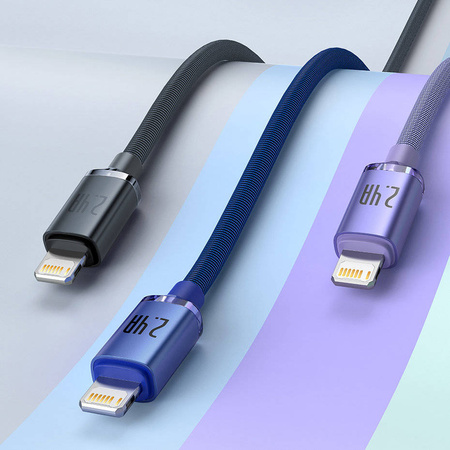 Baseus Crystal Shine Series Fast Charging Data Cable USB to iP 2.4A 1.2m Black