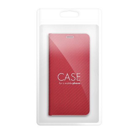 Kabura LUNA Book Carbon do SAMSUNG A55 5G czerwony