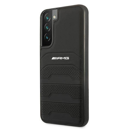 AMG AMHCS22MGSEBK S22 + S906 black / black hardcase Leather Debossed Lines