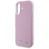 Oryginalne Etui IPHONE 16 Karl Lagerfeld Saffiano Full Wrapped Elongated Metal Logo MagSafe różowe