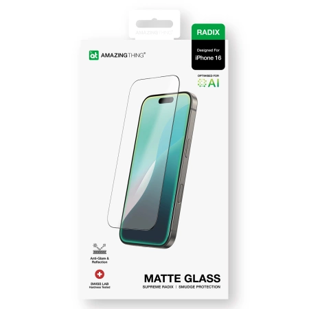 AmazingThing Radix Matte Glass Panzerglas für iPhone 16