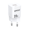 BWOO ładowarka sieciowa CDA156 20W mini wall charger USB-C, USB-A