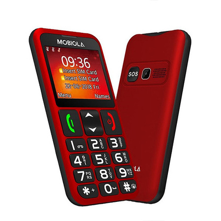 TELEFON GSM MOBIOLA  MB700 2G TELEFON DLA SENIORA CZERWONY