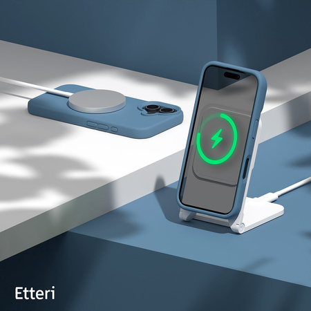 Nakładka Etteri Silicone Mag case do iPhone 17 Pro jasnoniebieska