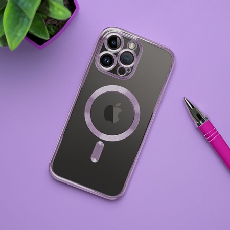 Futerał Electro Mag Cover kompatybilny z MagSafe do IPHONE 15 PRO fioletowy