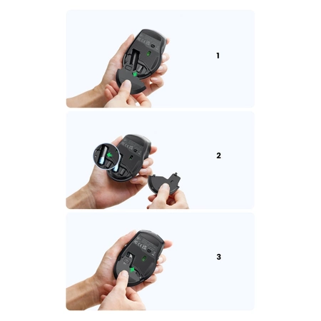 Ugreen USB Optical Wireless Mouse 2.4GHz 4000 DPI black (MU006)