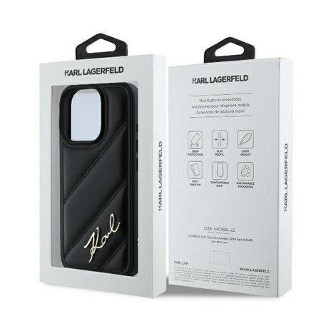 Karl Lagerfeld KLHCP16XPQDSMGK iPhone 16 Pro Max 6.9" czarny/black hardcase Quilted Signature