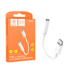 DENMEN ADAPTER HF TYP-C DO JACK 3.5 CALA BIAŁY AUDIO JACK DU01
