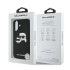 Karl Lagerfeld Silicone Case Nauble Heads Print MagSafe for iPhone 16 Plus - Black