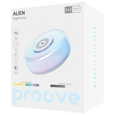 Proove Lampka nocna Alien LED RGB 5W     z ład. indukcyjną 15W biały/white