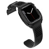 Kingxbar CYF148 2in1 Rugged Case for Apple Watch SE, 6, 5, 4 (44 mm) Stainless Steel with Strap Black
