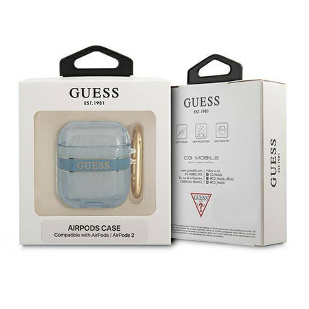 Schutzhülle APPLE AIRPODS Guess AirPods Strap Collection (GUA2HHTSB) blau