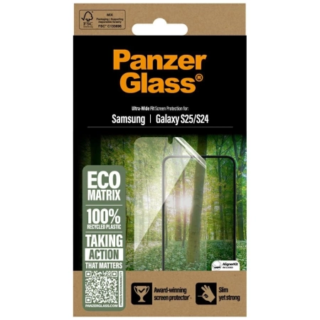 PanzerGlass Eco Matrix Ultra-Wide Fit Tempered Glass for Samsung Galaxy S25