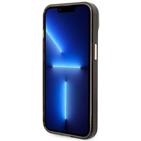 Guess Gold Outline Translucent MagSafe - Etui iPhone 14 (czarny)