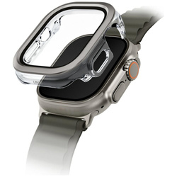 Etui UNIQ Voute do Apple Watch Ultra 49mm szkło hartowane srebrny
