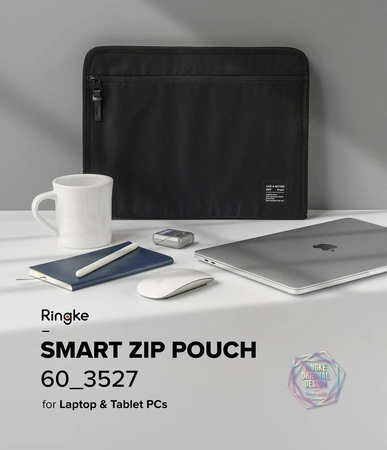Ringke Smart Zip Pouch universal case for laptop, tablet (up to 13 ''), stand, bag, organizer, beige