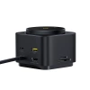 Hub USB-C 7w1 Baseus MagPro Series II z ładowarką kompatybilną z MagSafe 15W + HDMI + USB-A + USB-C + SD/TF - czarny