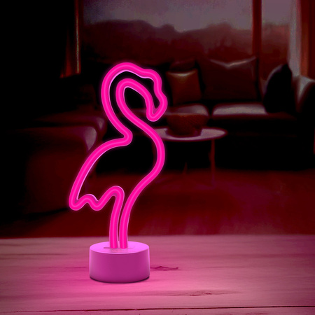 Neon na podstawce LED FLAMING różowy USB-C FSC-11 Forever Light