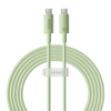 Kabel szybko ładujący Baseus USB-C do USB-C Habitat Series 100W, 2m (zielony)