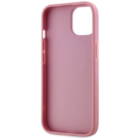 Karl Lagerfeld Wrinkled Metal Signature iPhone 15 Hülle - Rosa