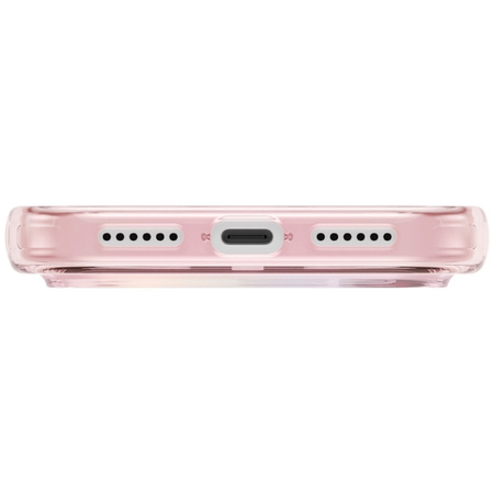 Etui UNIQ Iridescia do iPhone 17 Pro Max Magclick Charging pink prism