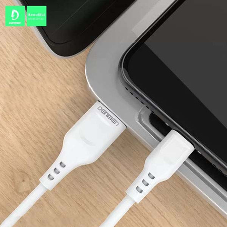 KABEL USB MICRO DENMEN BIAŁY 2.4A 1M D01V