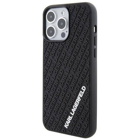 Etui Karl Lagerfeld 3D Rubber Multi Logo na iPhone 15 Pro Max - czarne