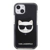 Original Handyhülle IPHONE 13 MINI Karl Lagerfeld Hardcase Choupette Head schwarz