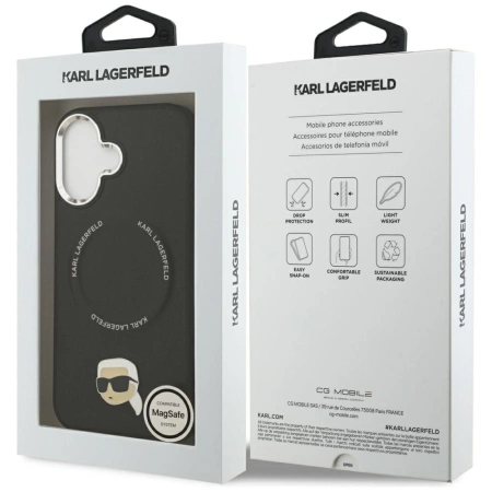 Karl Lagerfeld Karl Pin MagSafe Case for iPhone 17 - Black