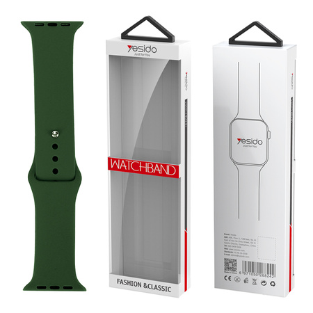 Yesido WB44 Silikonowy Pasek do Apple Watch S 42/44/45 (97+118) #43 ALFALFA/ZIELONY